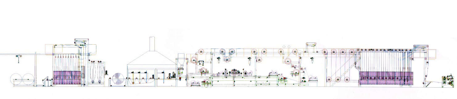 Schematic layout of RGT modified bitumen membrane production line